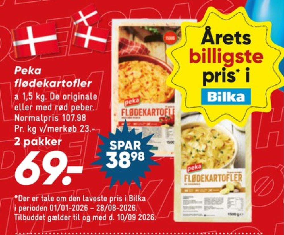 Peka, Flødekartofler med peberfrugt