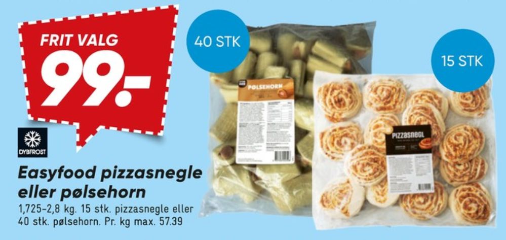 Easyfood, Pizzasnegle