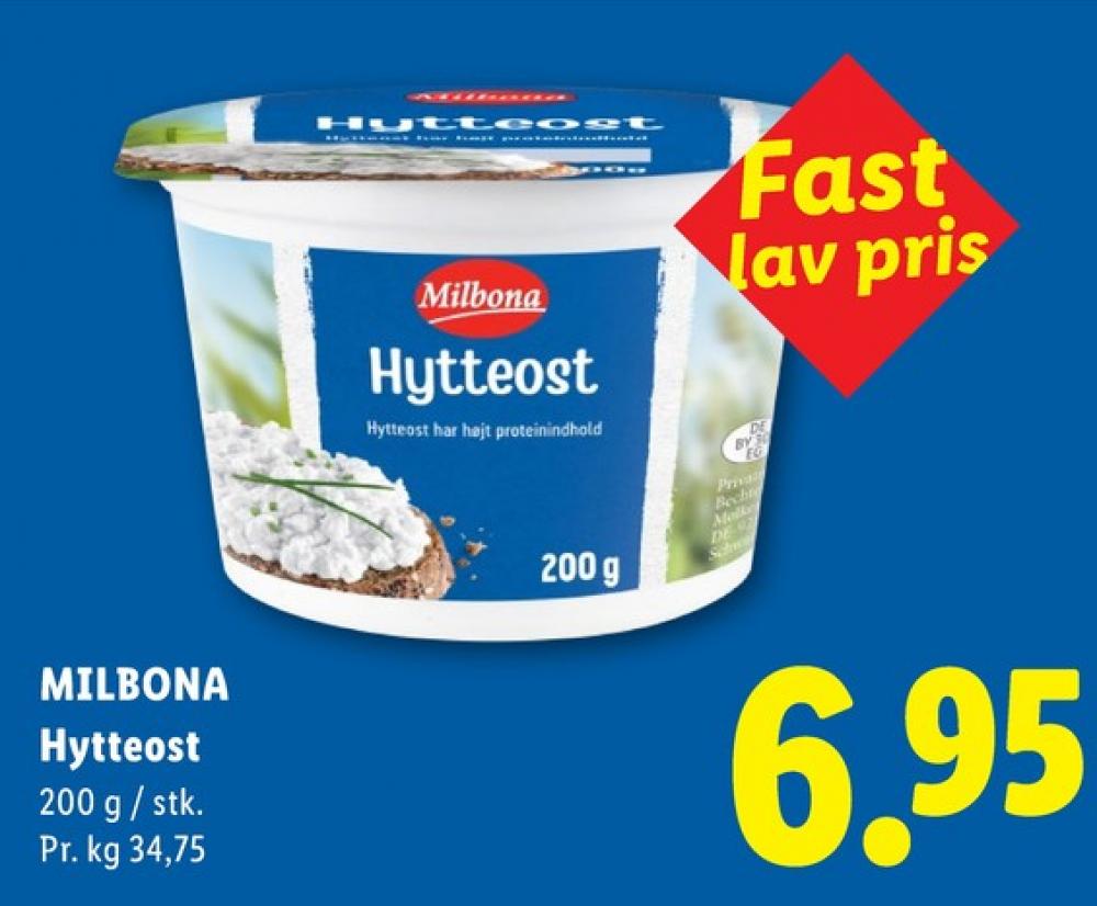 Milbona, Hytteost