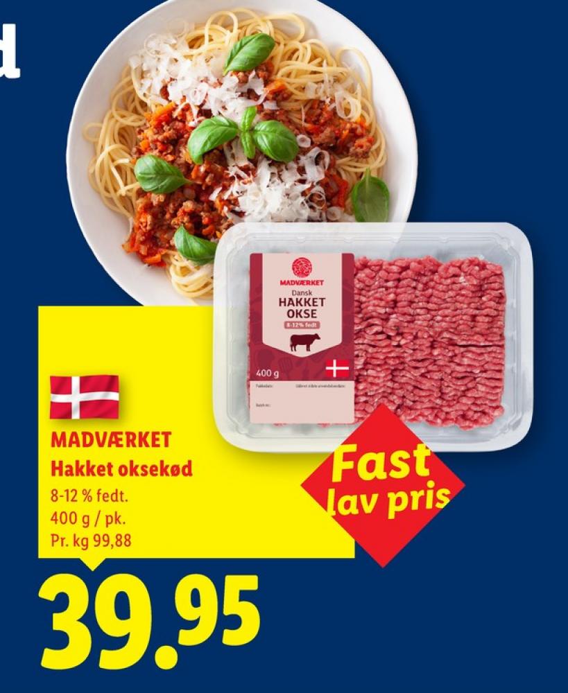 Madværket, Hakket oksekød 8-12%
