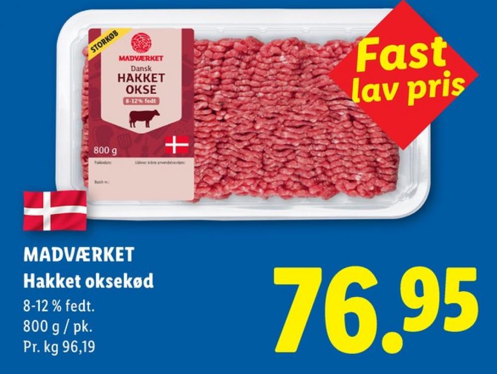 Madværket, Hakket oksekød 8-12%