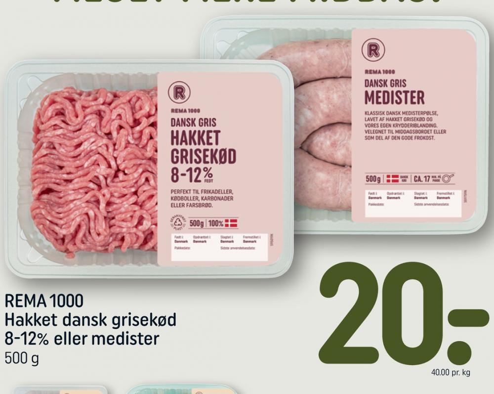 Rema 1000, Hakket grisekød 8-12%
