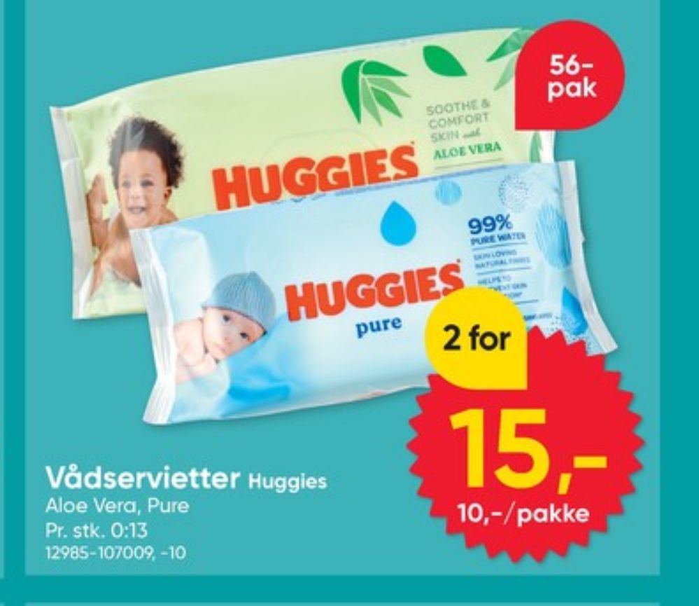 Huggies, Vådservietter