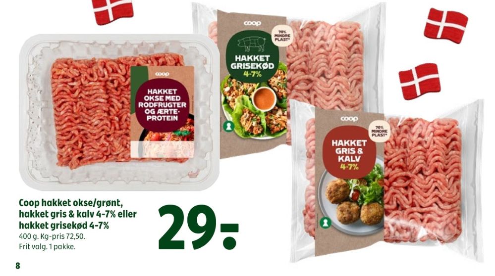 Coop, Hakket oksekød med rodfrugter & ærteprotein