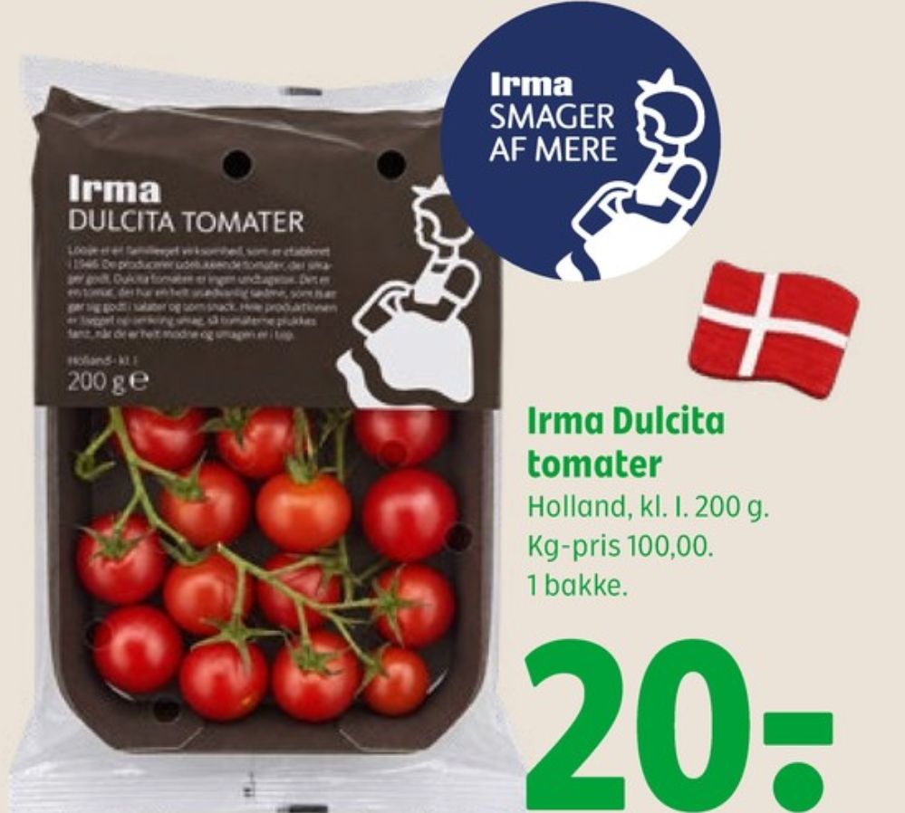 Irmas, Tomater