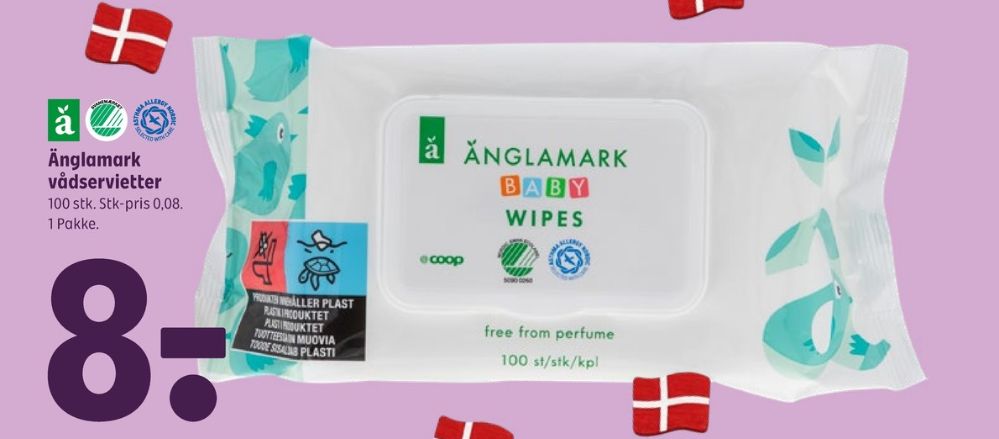 Änglamark, Vådservietter