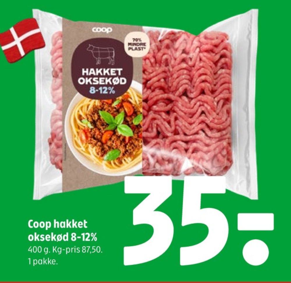 Coop, Hakket oksekød 8-12%