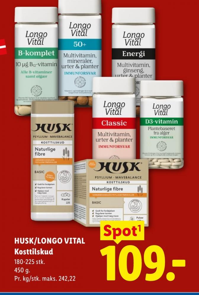 Husk, Kosttilskud