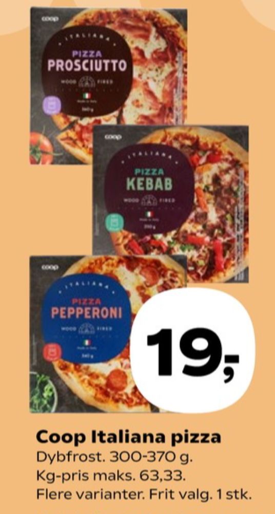 Coop, Pizza Prosciutto