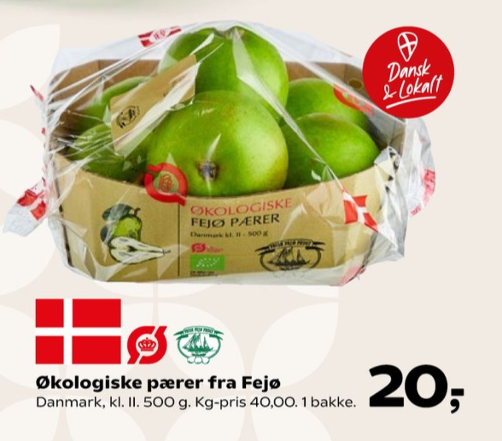Fejø Dansk Kernefrugt, Pærer