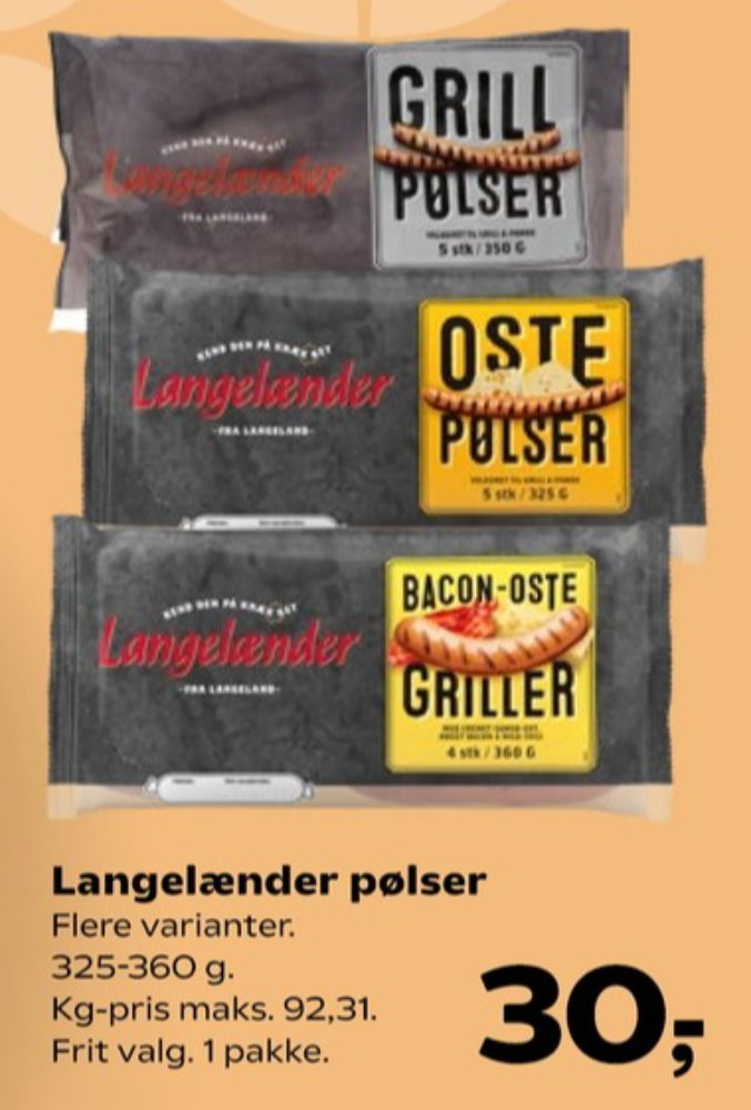 Langelænder, Bacon-Oste Griller