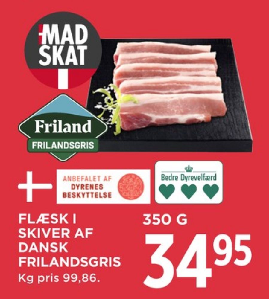 FRILAND Frilandsgris, Flæsk i skiver