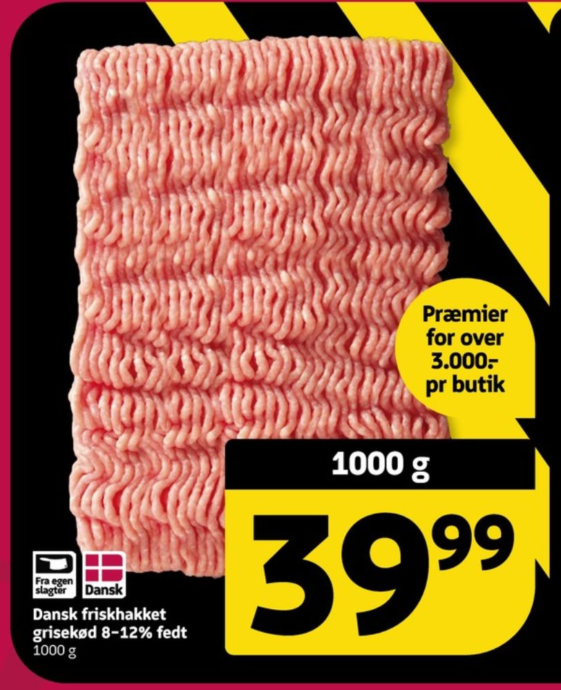 Hakket grisekød 8-12%