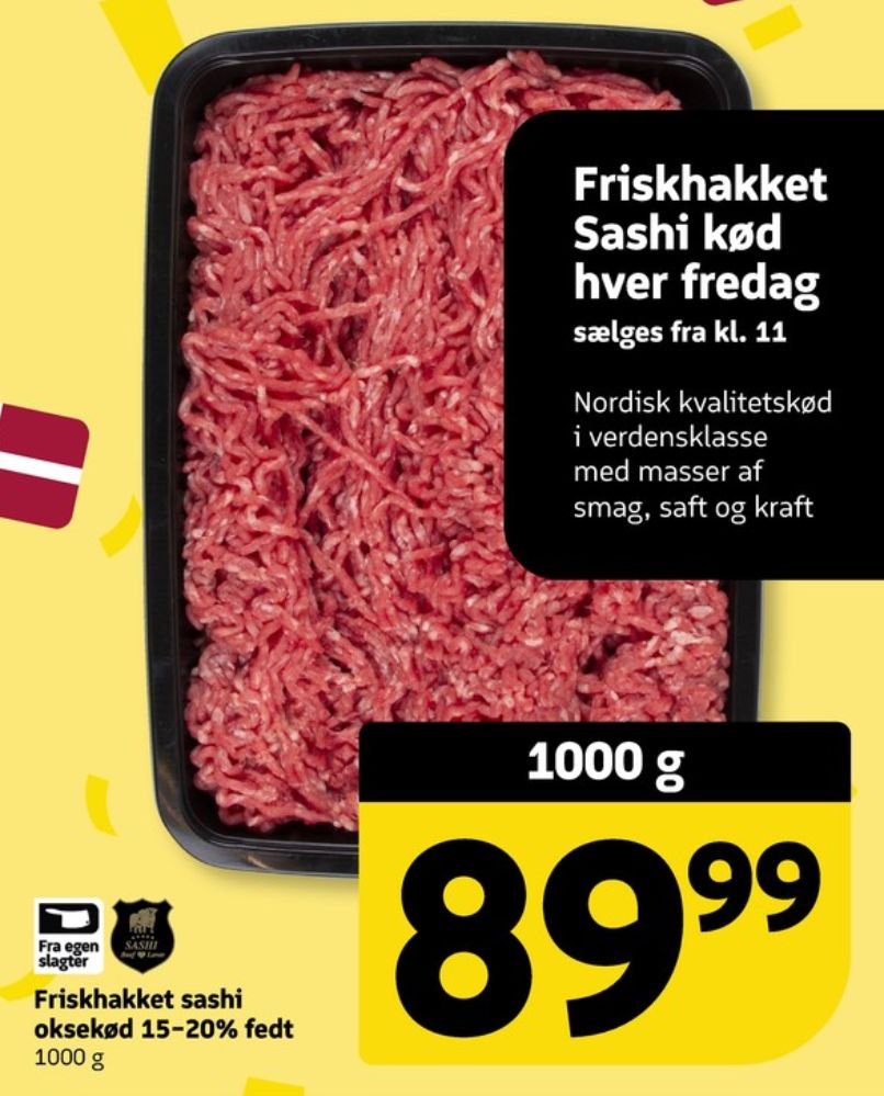 Hakket oksekød 15-20%