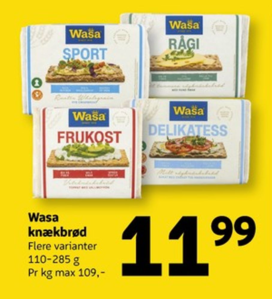 Wasa, Frukost knækbrød