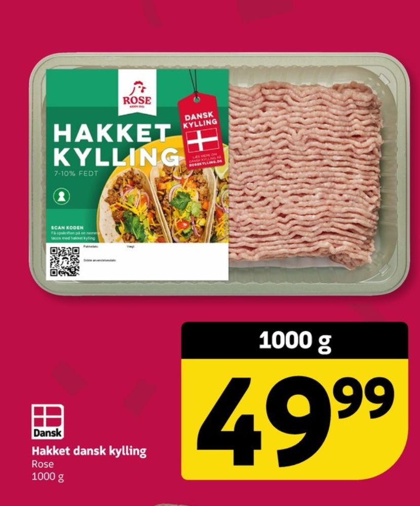 Rose, Hakket kylling 7-10%