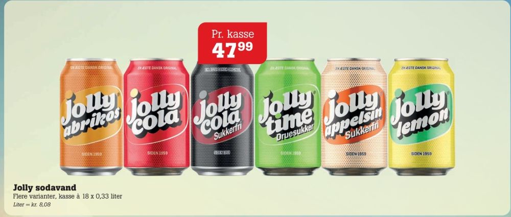Jolly Cola Sukkerfri, Cola 18 pk.