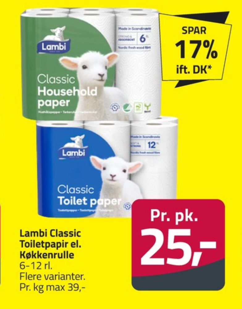 Lambi Classic, Toiletpapir