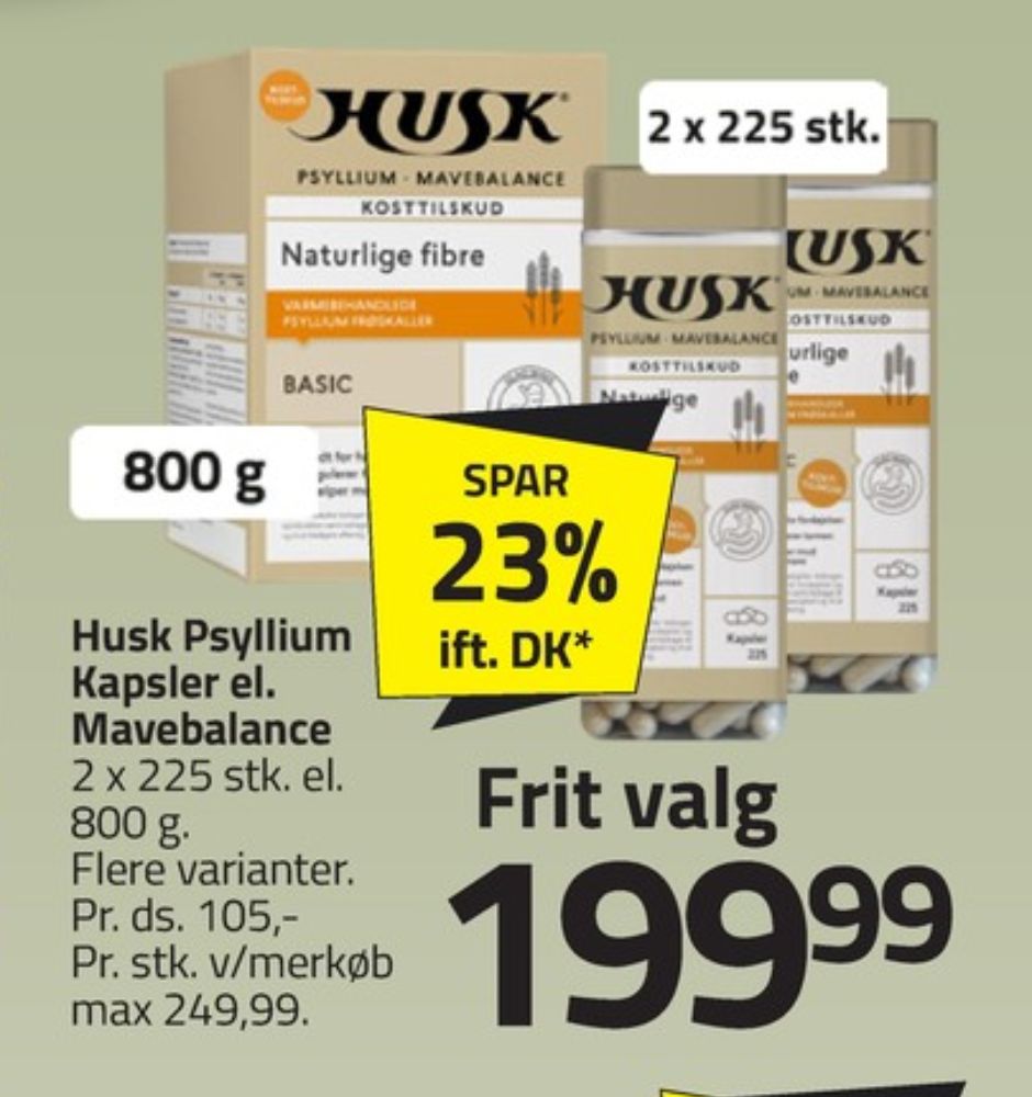 Husk, Kosttilskud