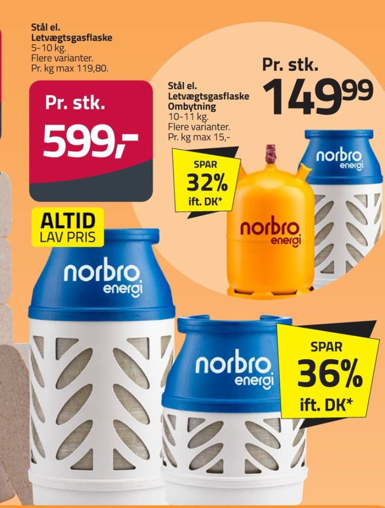 Norbro, Gasflaske