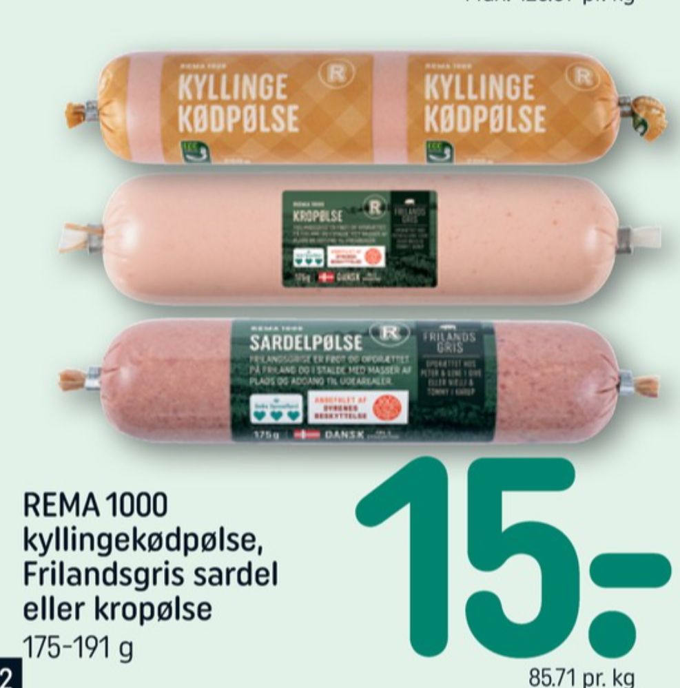 Rema 1000, Sardelleverpølse