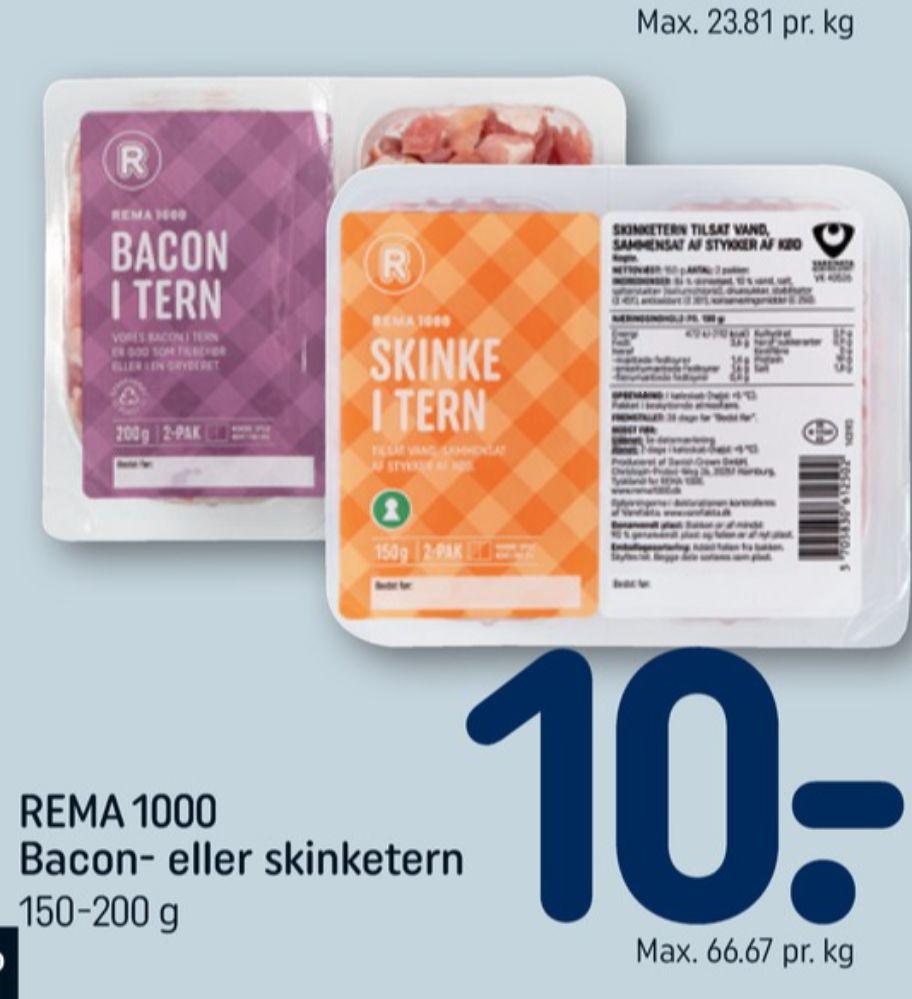 Rema 1000, Bacontern