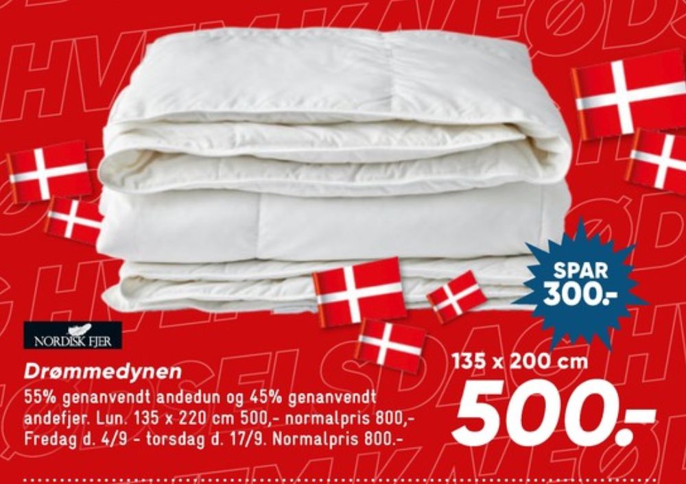 Nordisk Fjer, Dyne