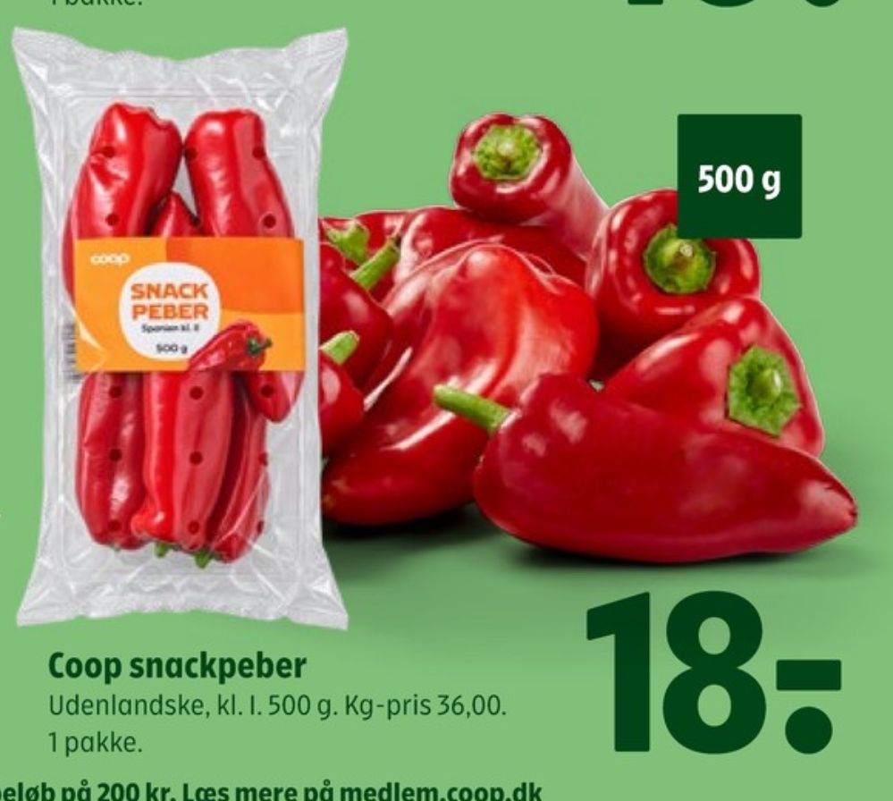 Coop, Peberfrugt Rød snack