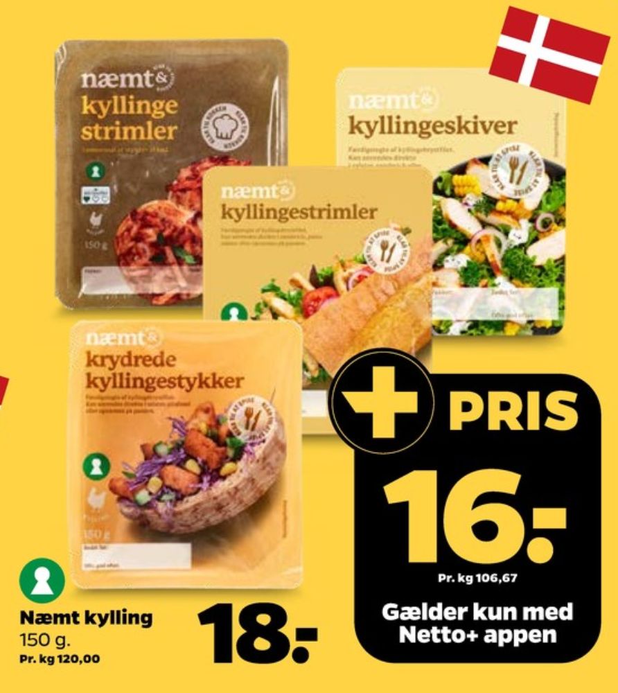 Næmt, Kyllingestrimler