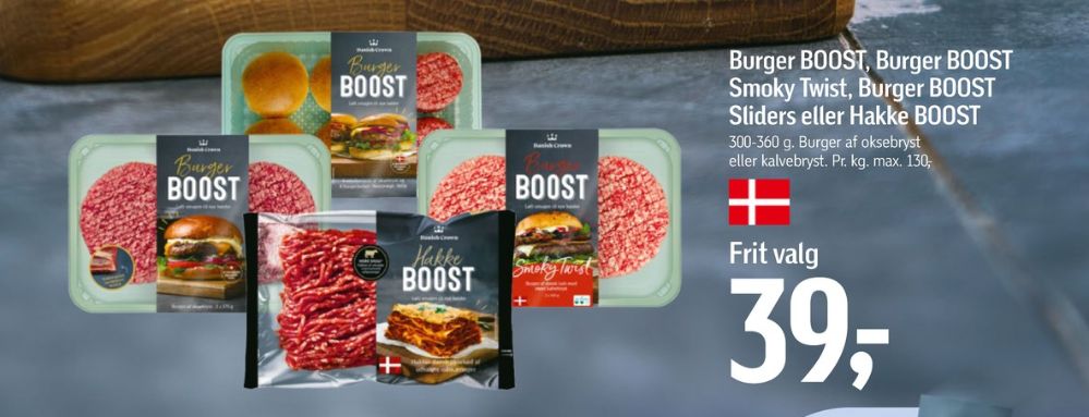 Danish Crown Hakke Boost, Hakket oksekød