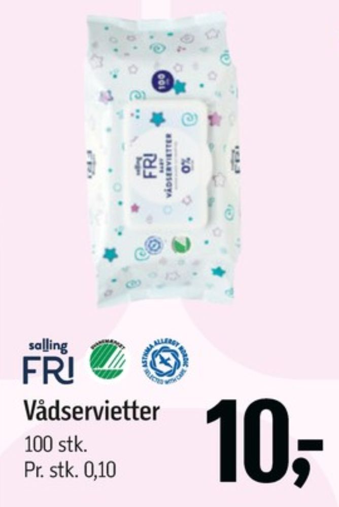 Salling Fri, Vådservietter
