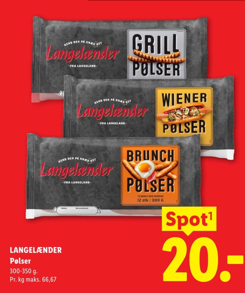 Langelænder, Grillpølser