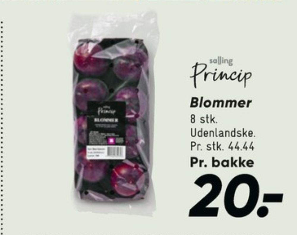 Salling Princip, Blommer