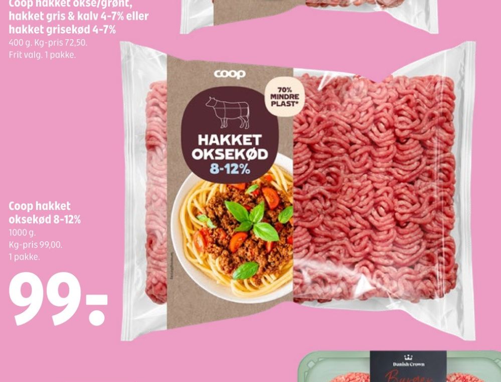 Coop, Hakket oksekød 8-12%