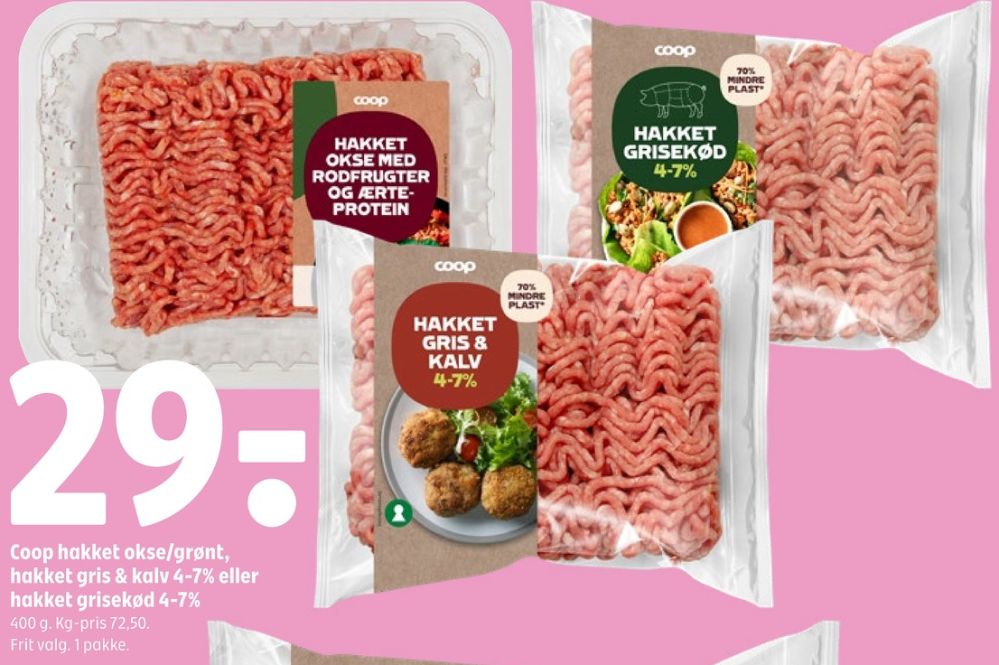 Coop, Hakket oksekød med rodfrugter & ærteprotein