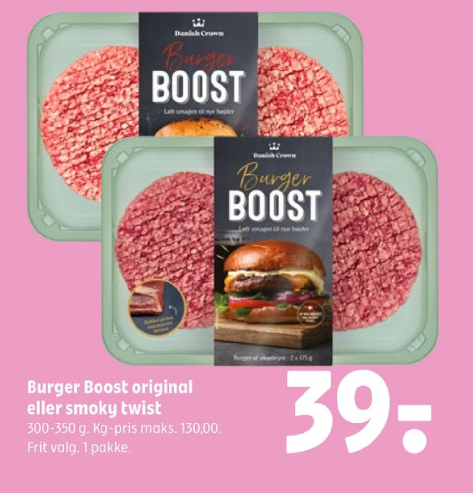 Danish Crown Burger Boost, Hakkebøffer