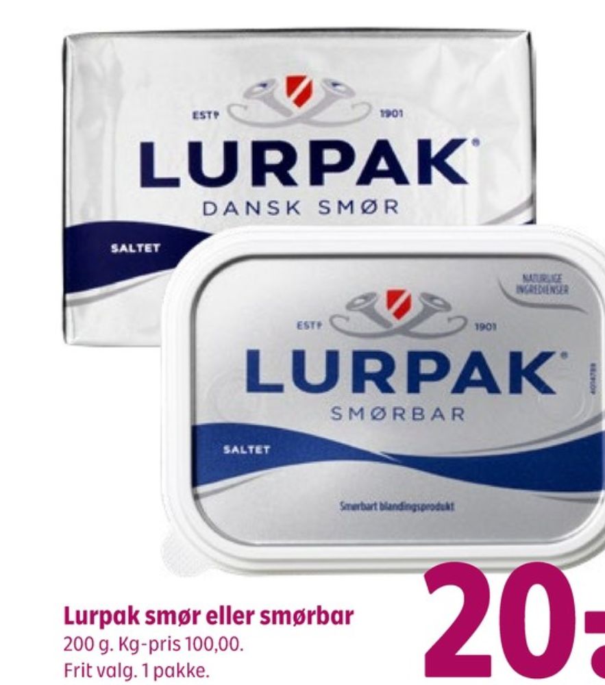 Lurpak, Smørbar