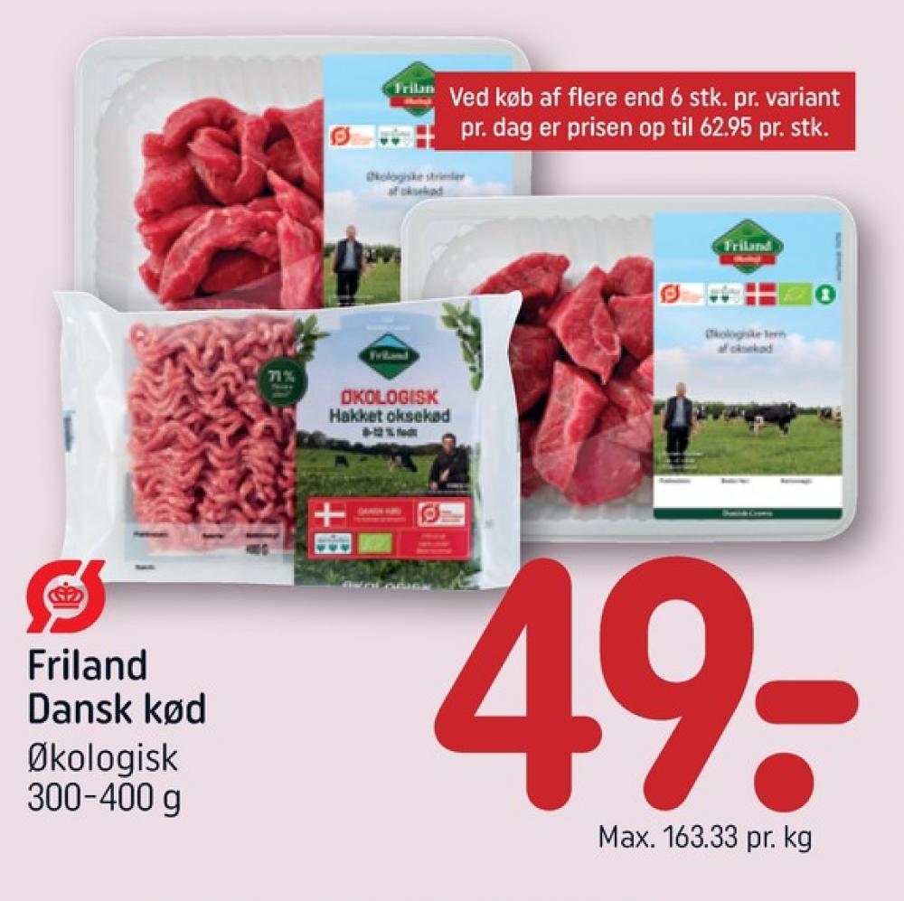 FRILAND Økologi, Hakket oksekød 8-12%