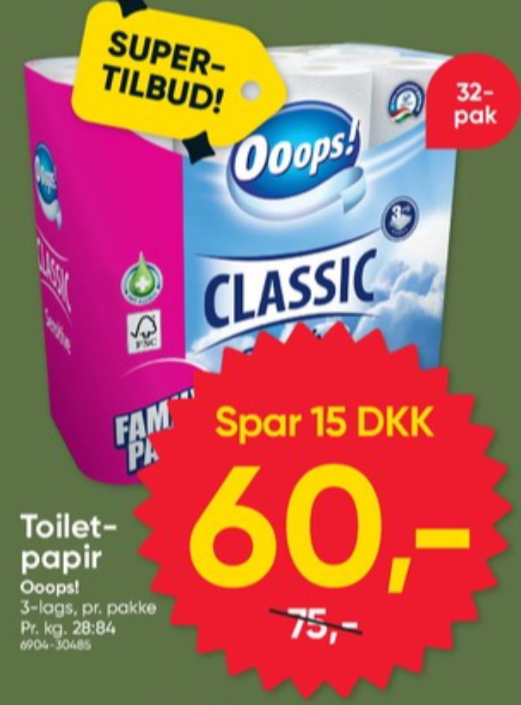 Ooops Classic, Toiletpapir