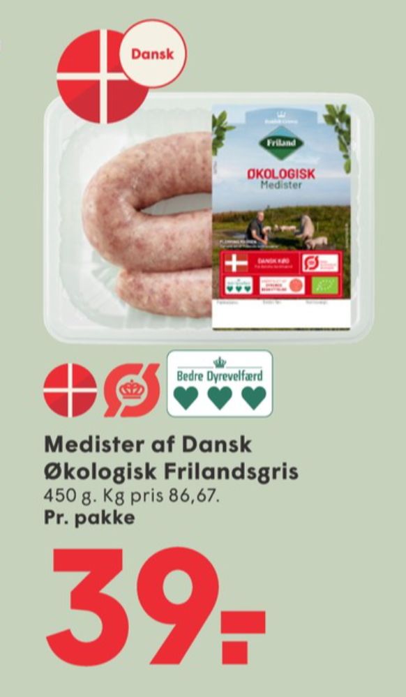 FRILAND Frilandsgris, Medister