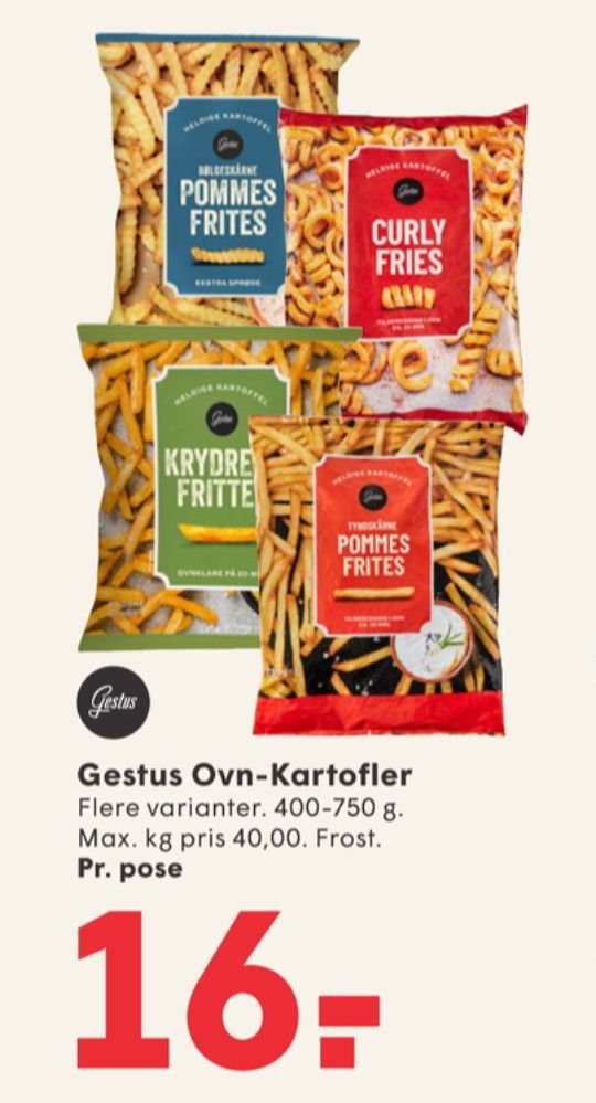 Gestus, Pommes Frites Tyndtskårne