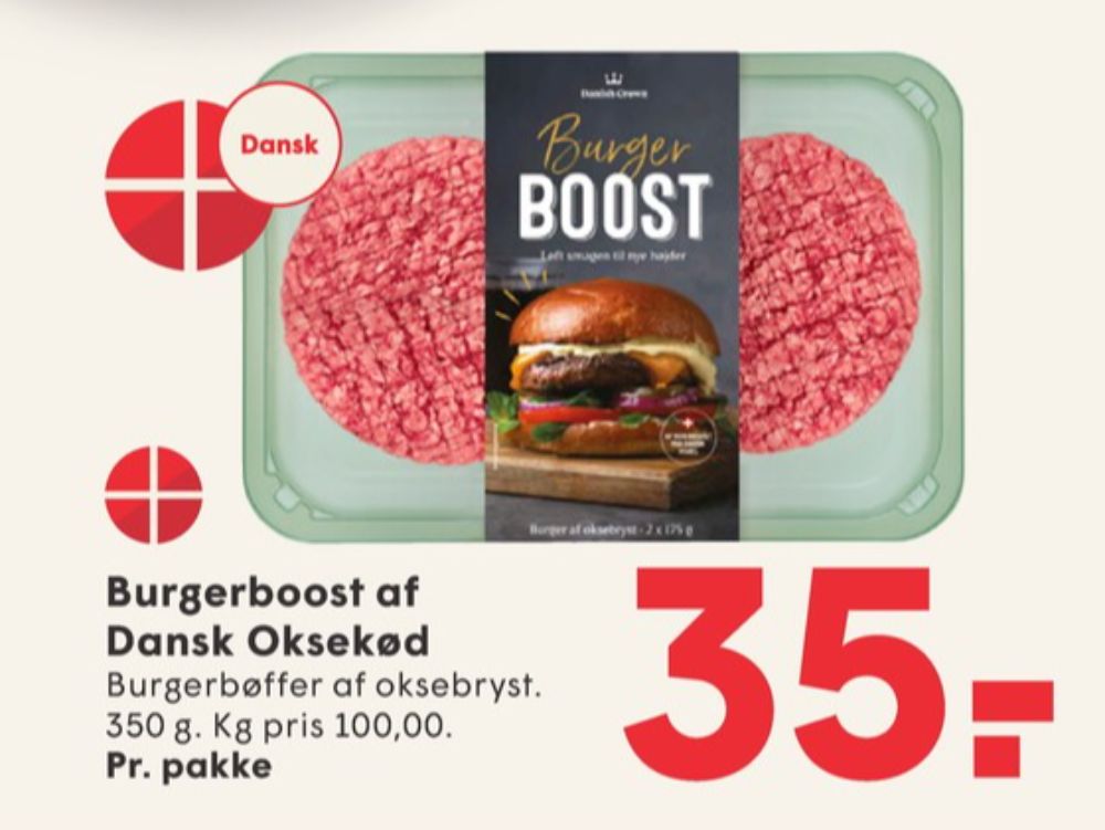Danish Crown Burger Boost, Hakkebøffer