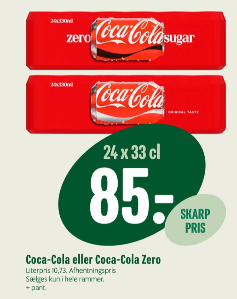 Coca Cola Zero, Cola 24 pk.