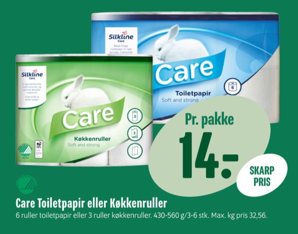 Silkline Care, Toiletpapir