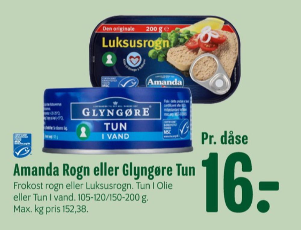 Amanda Seafood, Luksusrogn