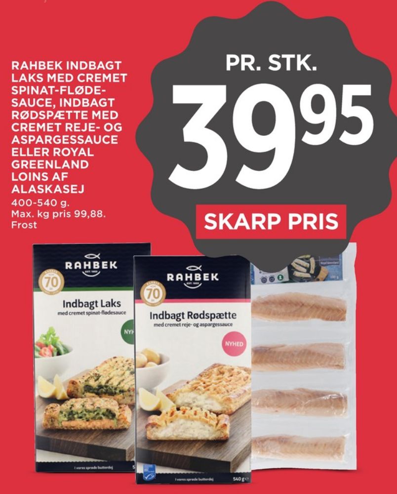 Rahbek, Indbagt Rødspætte med Cremet reje- og aspargessauce