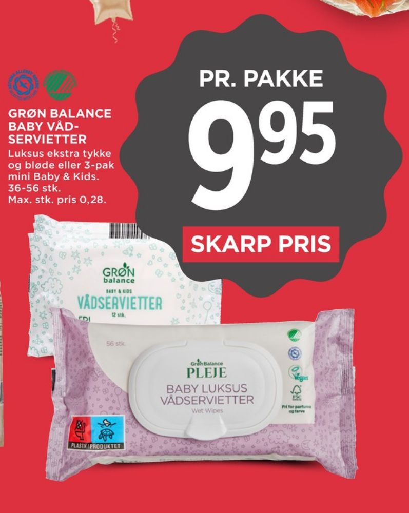 Grøn Balance, Vådservietter