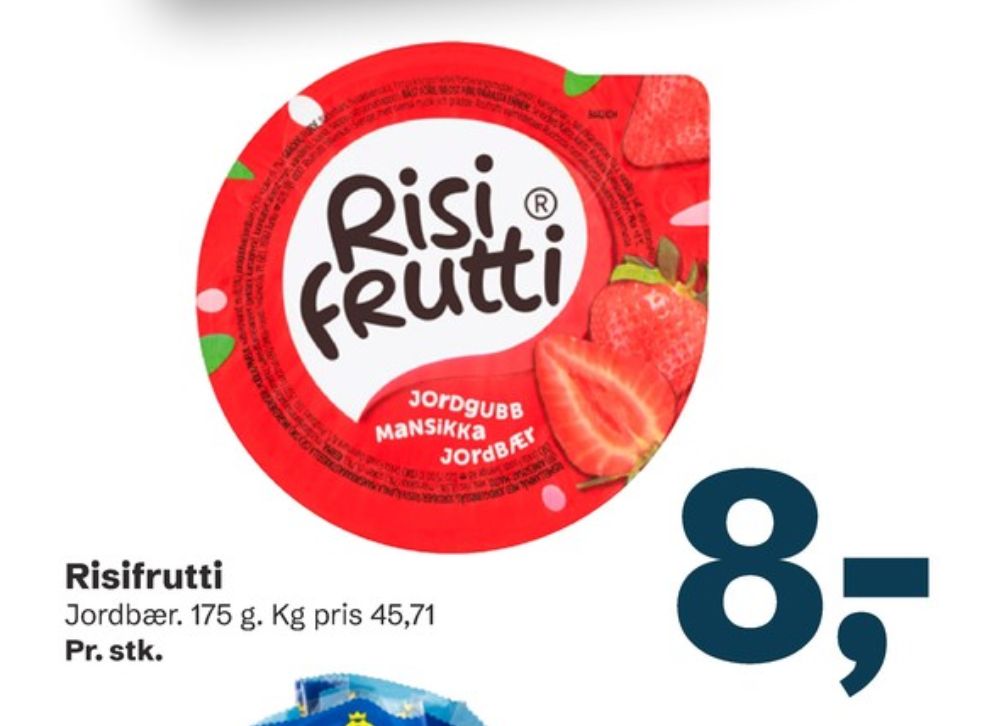 RisiFrutti, Risdessert Jordbær