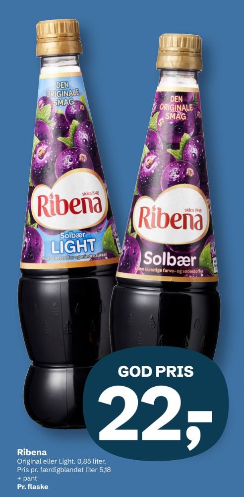 Ribena, Solbær Frugtsaft