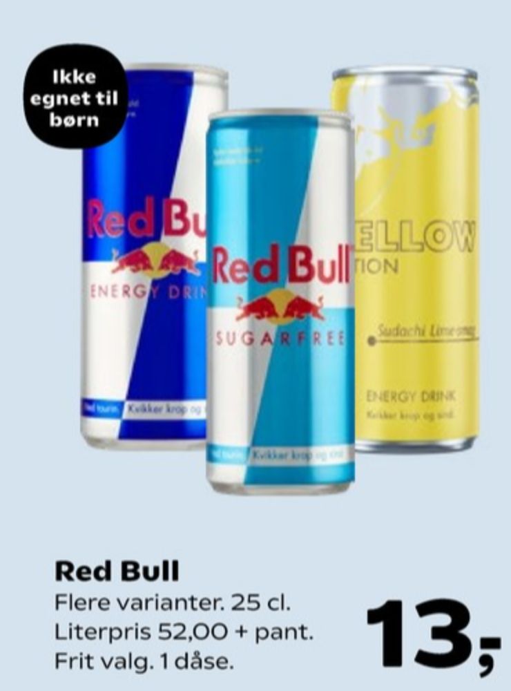 Red Bull Sugarfree, Energidrik